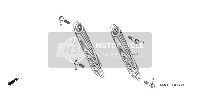 Honda SH100 1996 Posteriore Cuscino per un 1996 Honda SH100